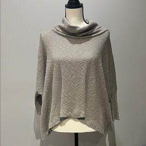 Free People Beach Light Brown Women's Open Back Cowl Neck Top